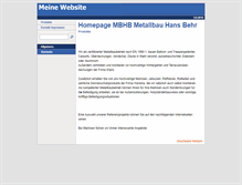Tablet Screenshot of mbhb-metallbau-hans-behr.de
